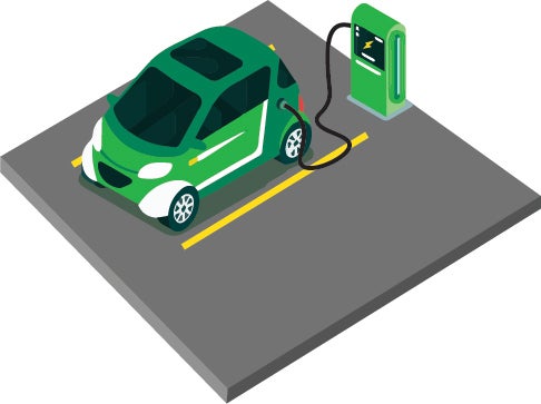 electric vehicle charging artwork